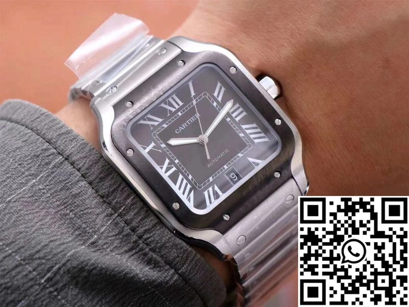 WeatherProof Cartier Santos de Large WSSA0037 V6 Factory Gray Dial 1521