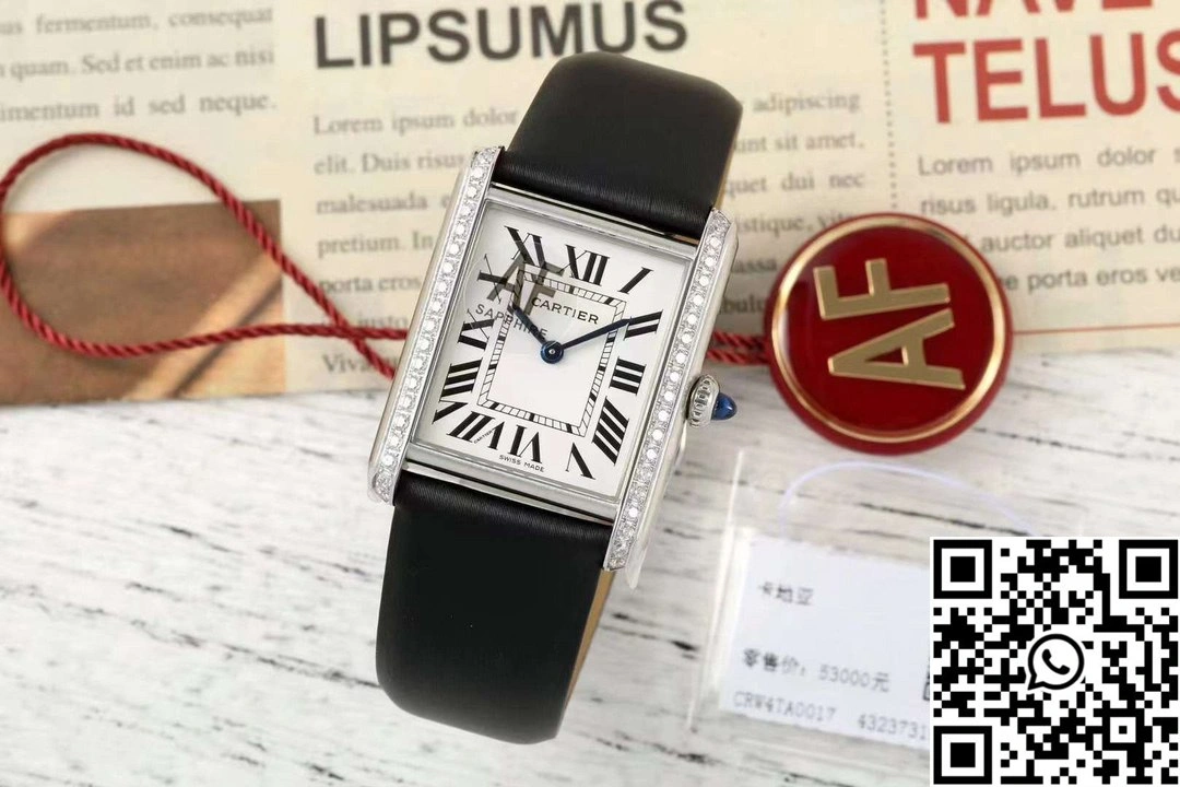 Cartier Tank CRW4TA0031 AF Factory 25.5mm Stainless Steel White Dial Comfortable 1491