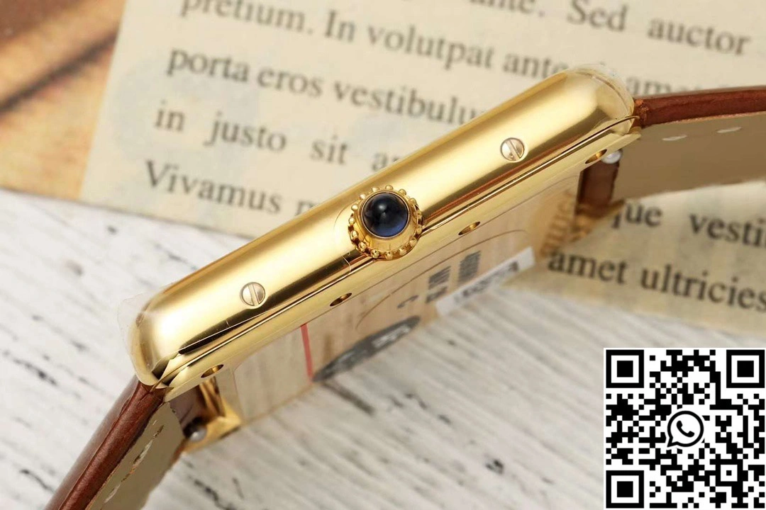 Cartier Tank CRWGTA0342 AF Factory 25.5mm Yellow Gold White Dial Casual 1513
