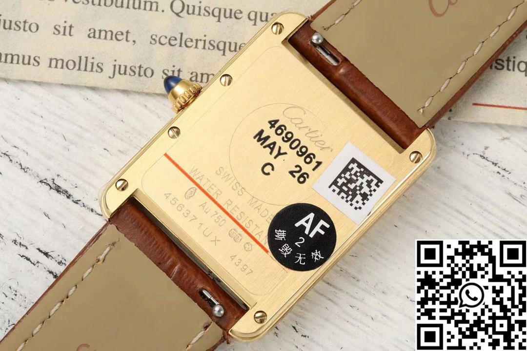 Cartier Tank CRWGTA0342 AF Factory 25.5mm Yellow Gold White Dial Casual 1513