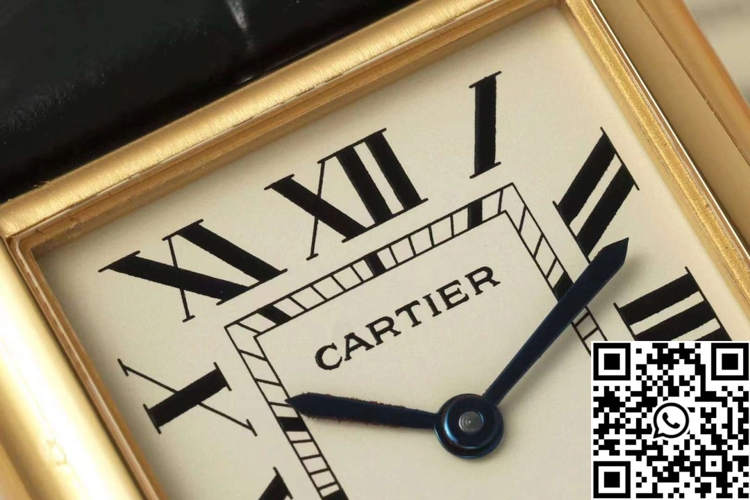 WaterResistant Cartier Tank CRWGTA0343 AF Factory 25.5mm Yellow Gold White Dial 1494