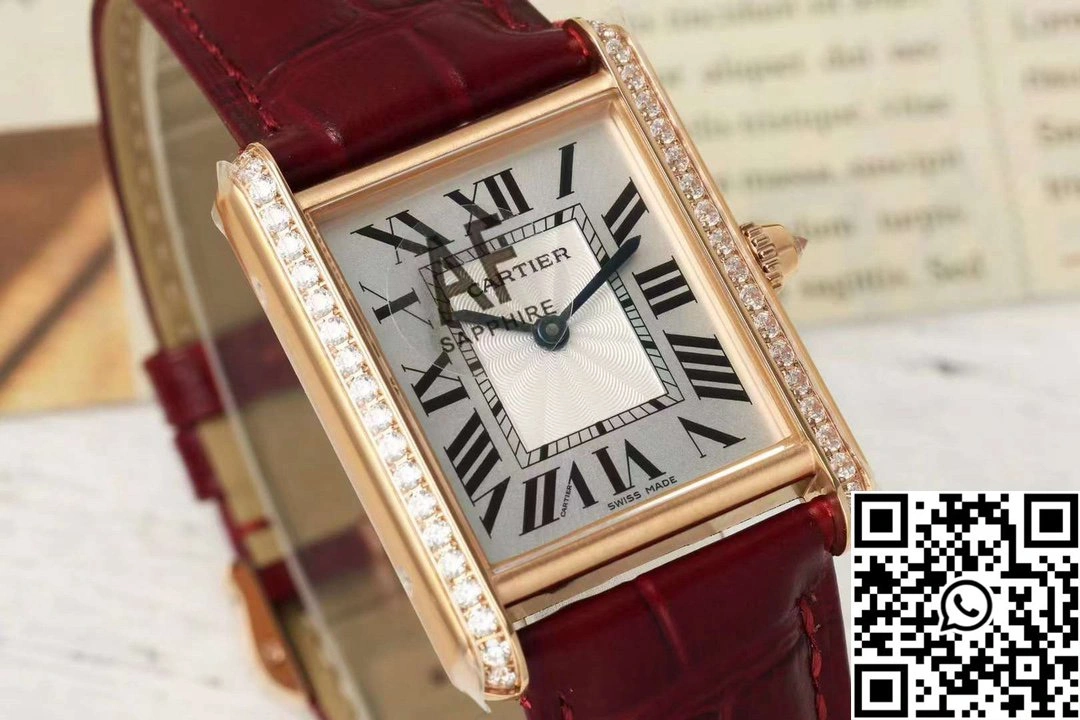 FastDry Cartier Tank CRWJTA0038 AF Factory 25.5mm Rose Gold White Dial 1504