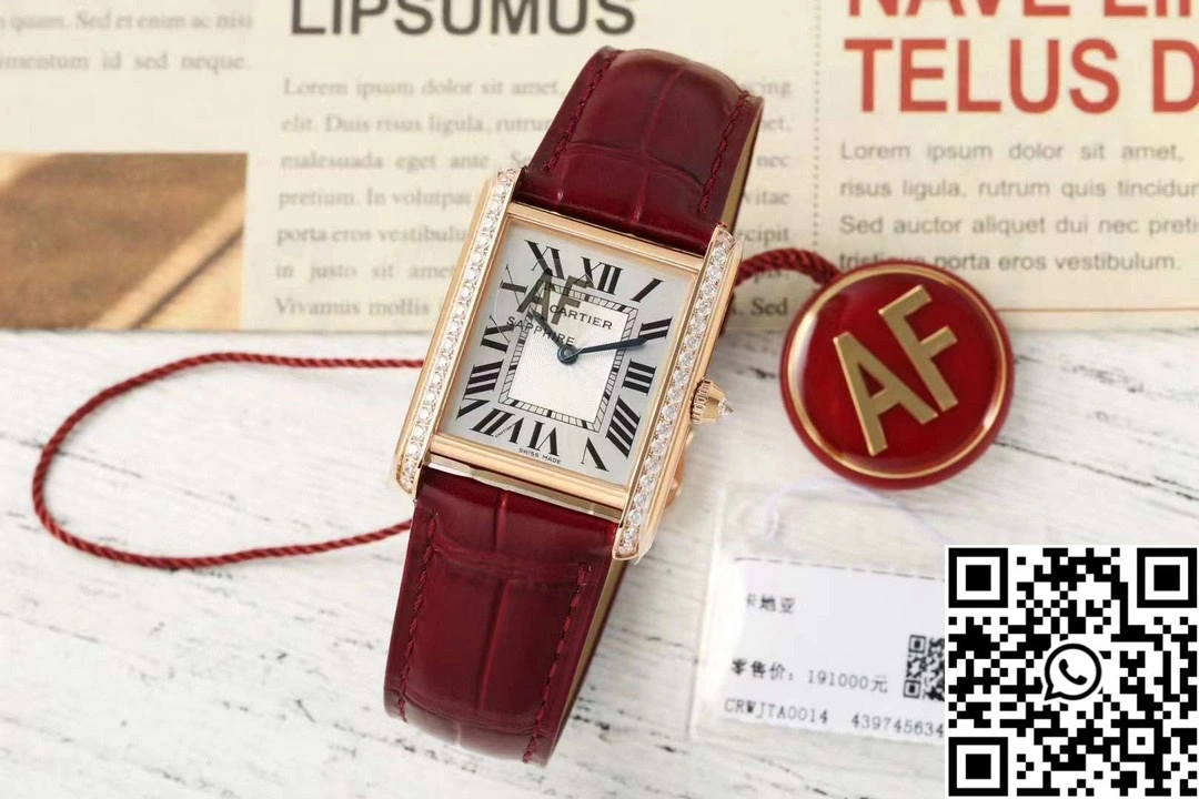 FastDry Cartier Tank CRWJTA0038 AF Factory 25.5mm Rose Gold White Dial 1504