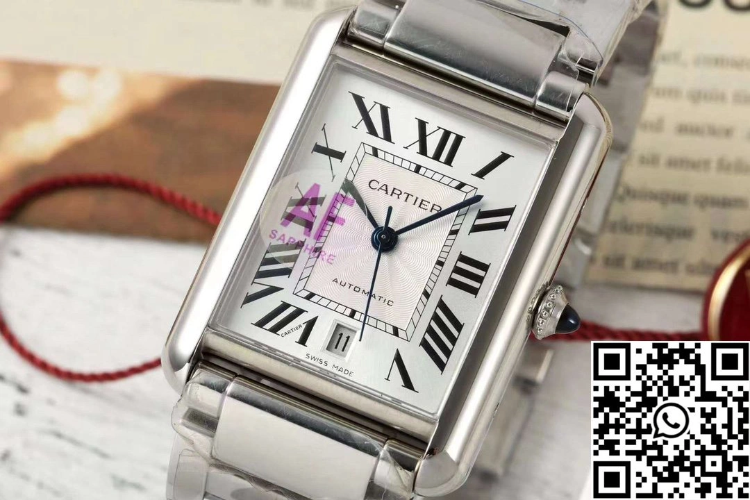 Packable Cartier Tank CRWSTA0053 AF Factory 31mm Stainless Steel White Dial 1492