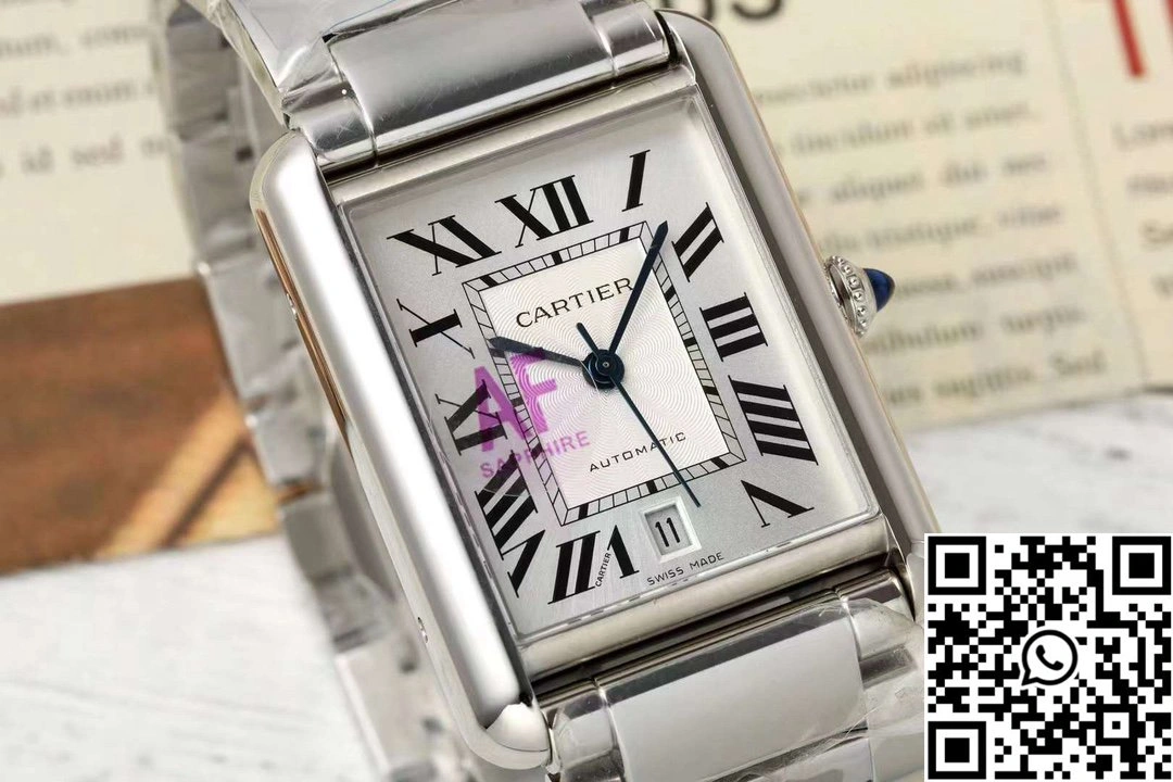 Packable Cartier Tank CRWSTA0053 AF Factory 31mm Stainless Steel White Dial 1492