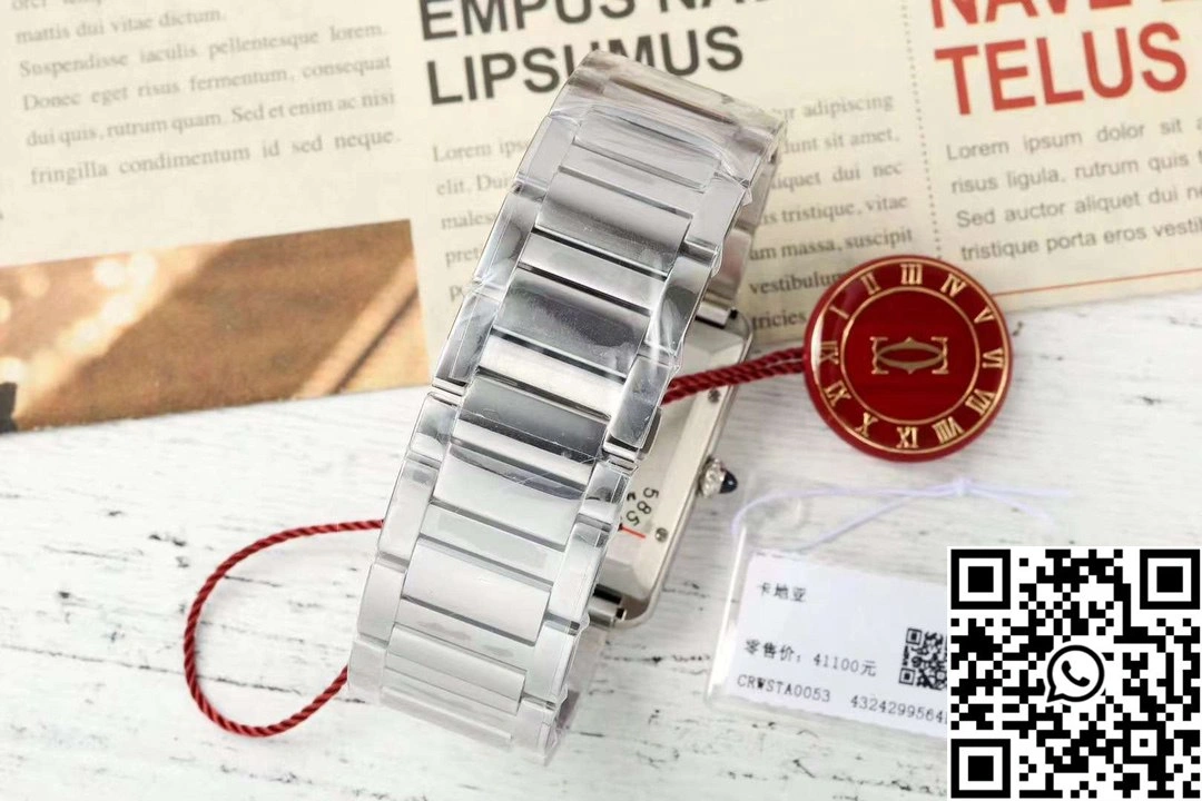 Packable Cartier Tank CRWSTA0053 AF Factory 31mm Stainless Steel White Dial 1492