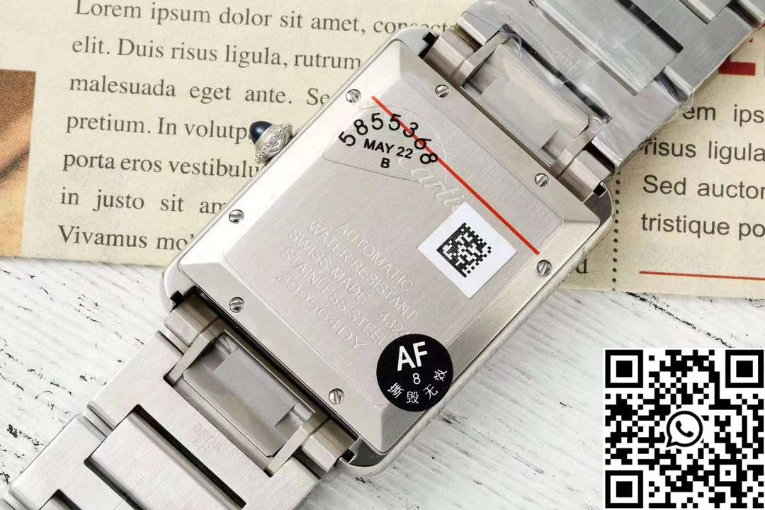 Packable Cartier Tank CRWSTA0053 AF Factory 31mm Stainless Steel White Dial 1492