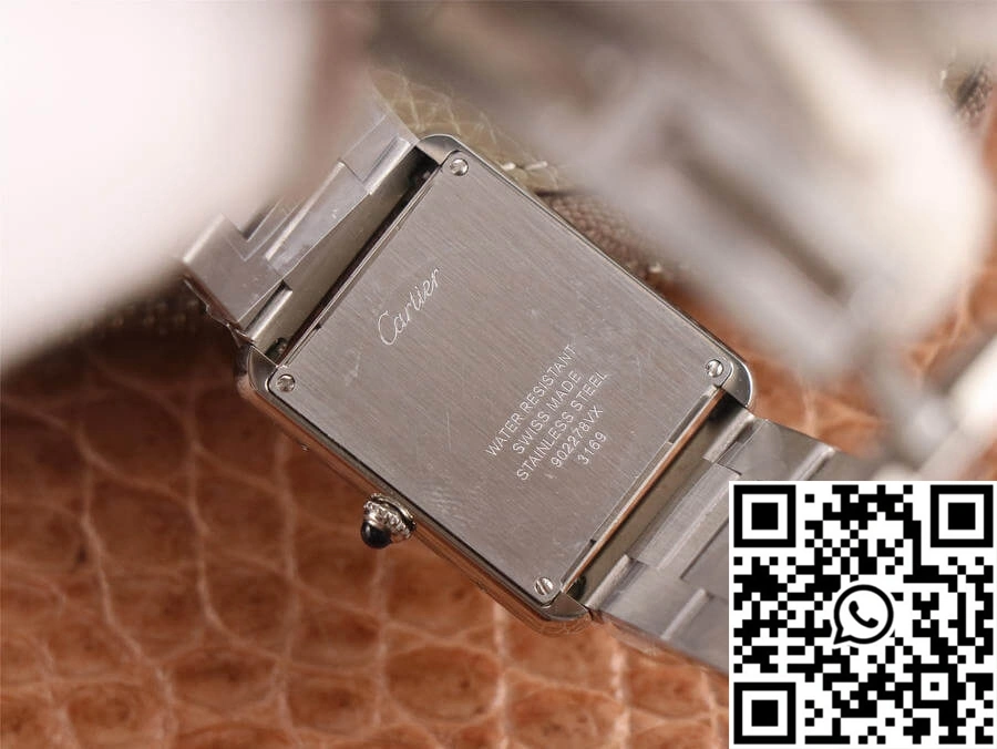Bold Cartier Tank K11 Factory Diamond White Dial 1501