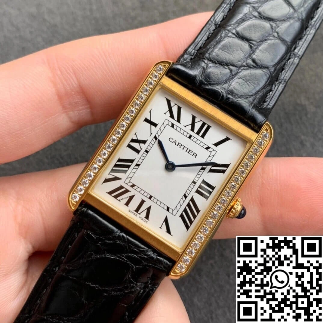Cartier Tank K11 Factory V2 Yellow Gold White Dial FlexibleFit 1515