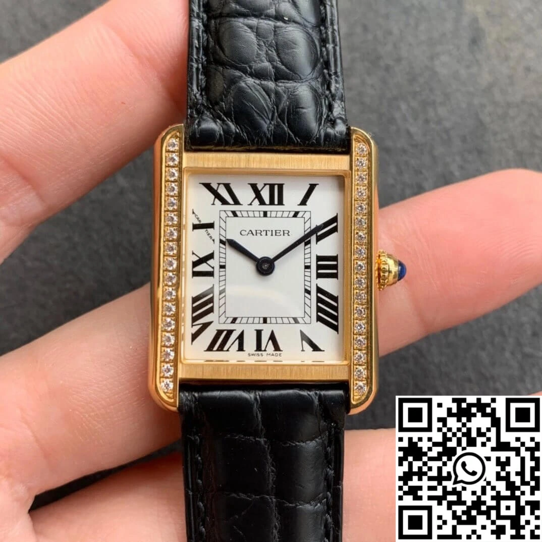 Cartier Tank K11 Factory V2 Yellow Gold White Dial FlexibleFit 1515