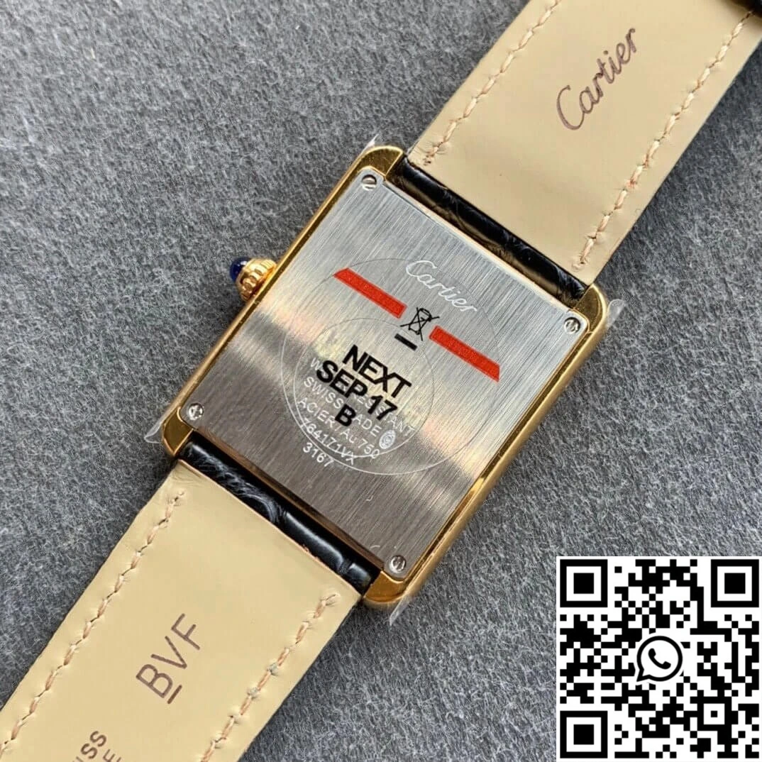 Cartier Tank K11 Factory V2 Yellow Gold White Dial FlexibleFit 1515