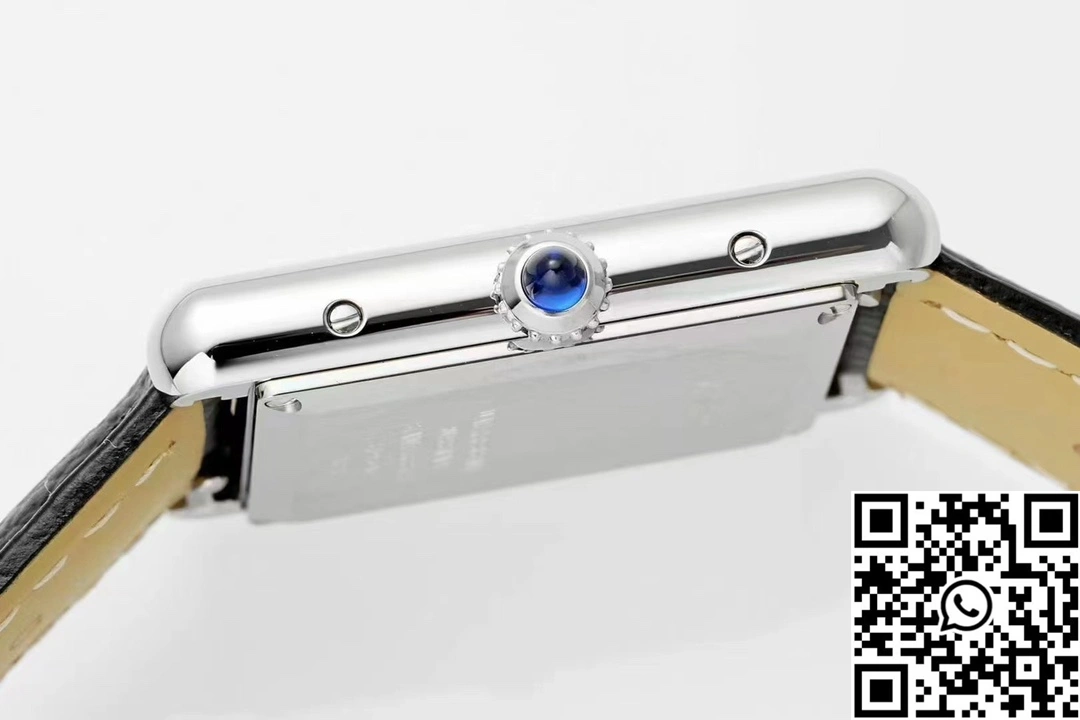Cartier Tank Must CRWSTA0107 AF Factory 25.5mm Stainless Steel White Dial Leather Band Flexible 1509