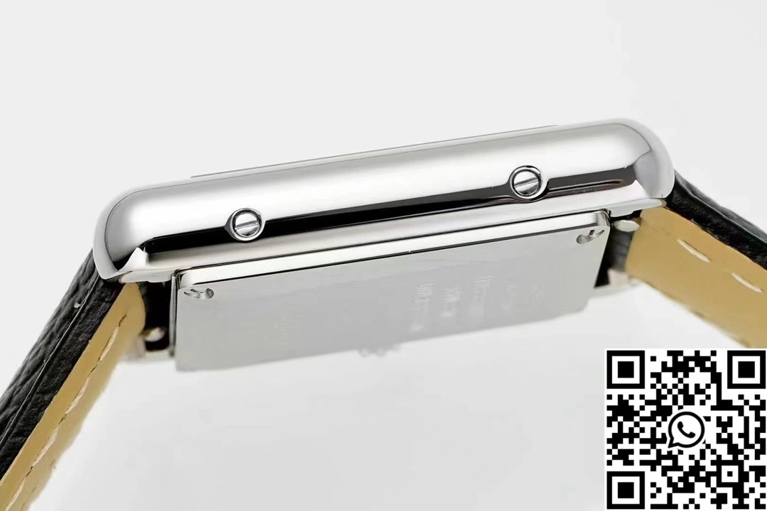 Cartier Tank Must CRWSTA0107 AF Factory 25.5mm Stainless Steel White Dial Leather Band Flexible 1509