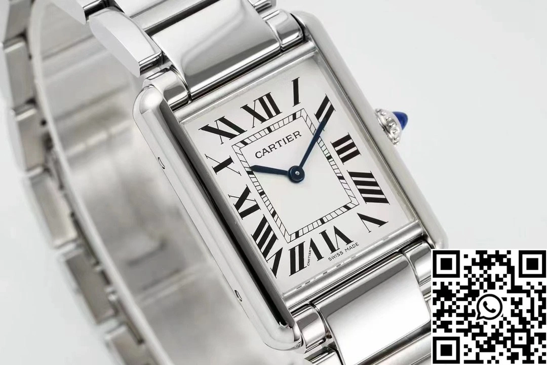 Comfortable Cartier Tank Must CRWSTA0107 AF Factory 25.5mm Stainless Steel White Dial 1507