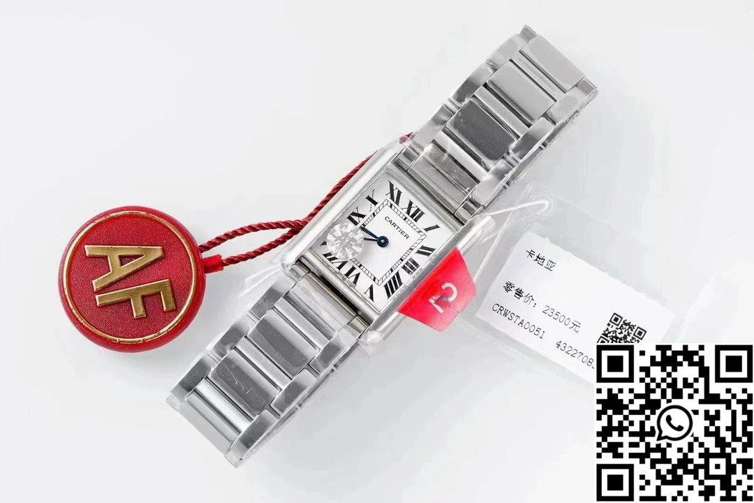 Comfortable Cartier Tank Must CRWSTA0107 AF Factory 25.5mm Stainless Steel White Dial 1507
