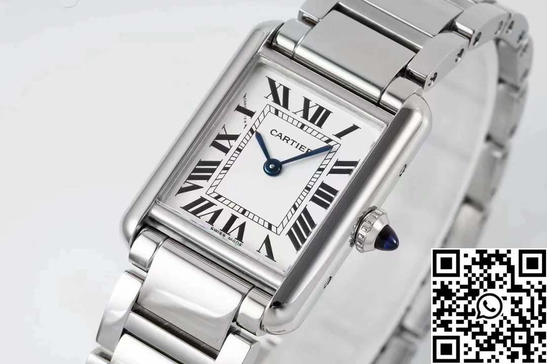 Comfortable Cartier Tank Must CRWSTA0107 AF Factory 25.5mm Stainless Steel White Dial 1507