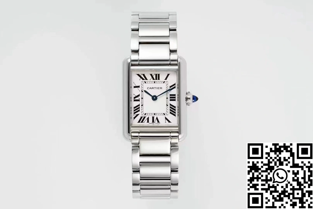 Comfortable Cartier Tank Must CRWSTA0107 AF Factory 25.5mm Stainless Steel White Dial 1507