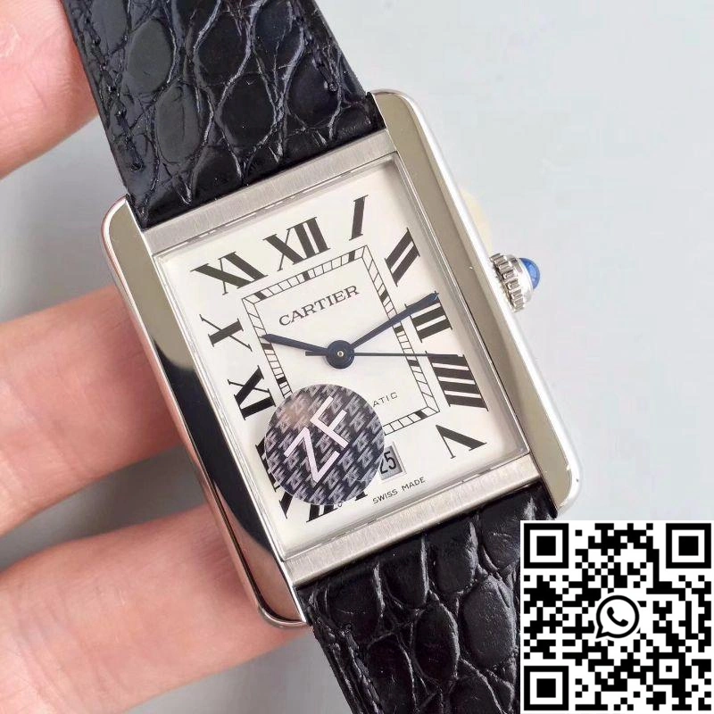 Chic Cartier Tank Solo XL Automatic W5200027 ZF Factory White Dial 1498