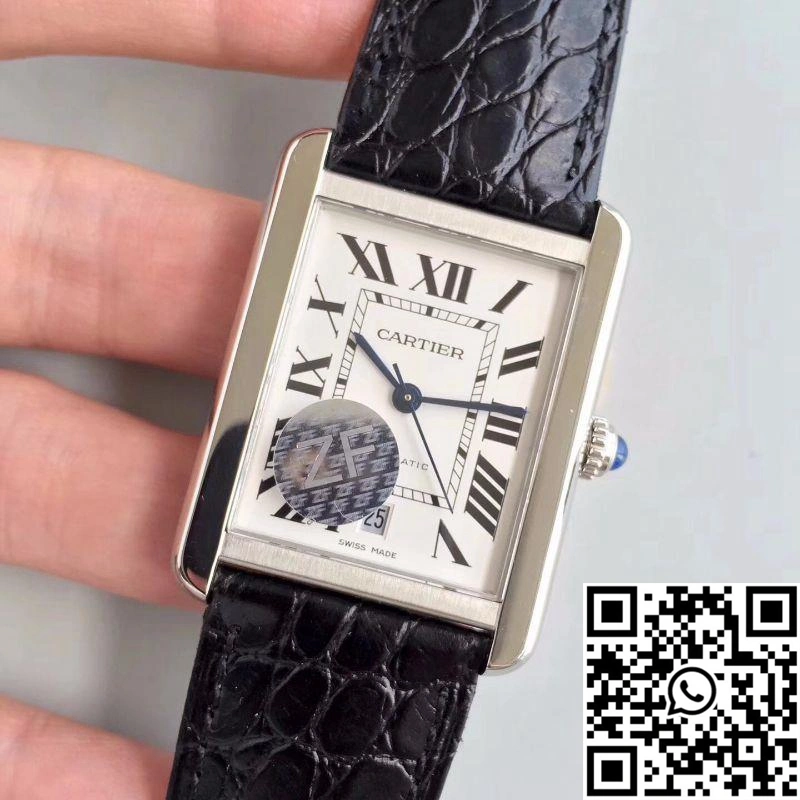 Chic Cartier Tank Solo XL Automatic W5200027 ZF Factory White Dial 1498