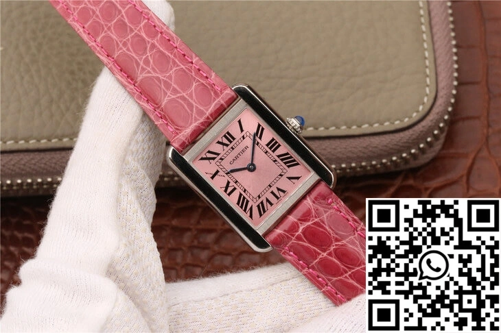 Cartier Tank W5200000 Ladies K11 Factory Pink Dial TimelessDesign 1512