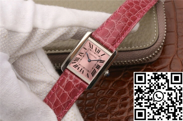 Cartier Tank W5200000 Ladies K11 Factory Pink Dial TimelessDesign 1512