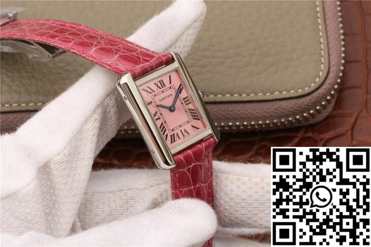 Cartier Tank W5200000 Ladies K11 Factory Pink Dial TimelessDesign 1512