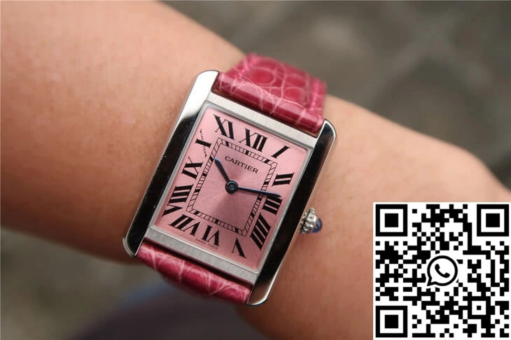 Cartier Tank W5200000 Ladies K11 Factory Pink Dial TimelessDesign 1512