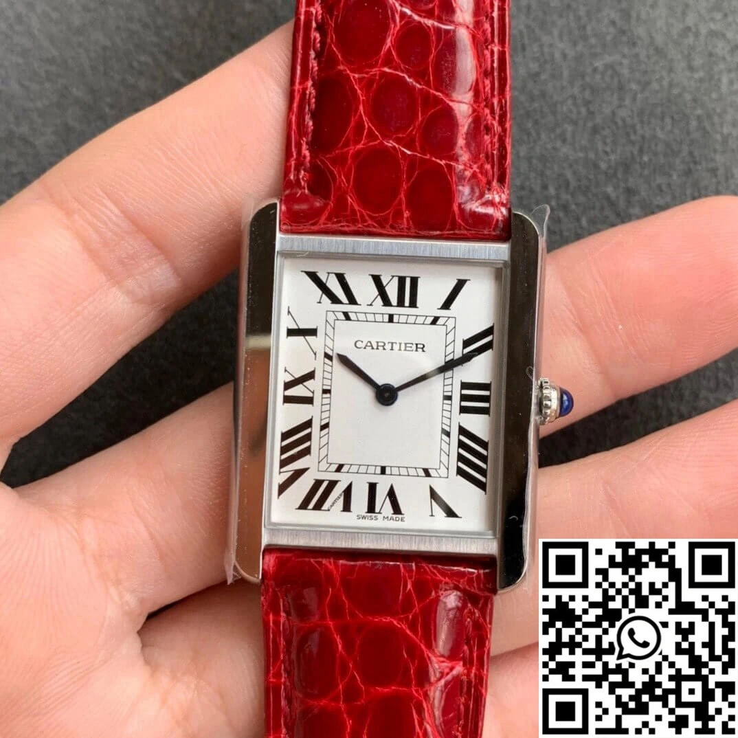 Popular Cartier Tank W5200005 K11 Factory White Dial 1523