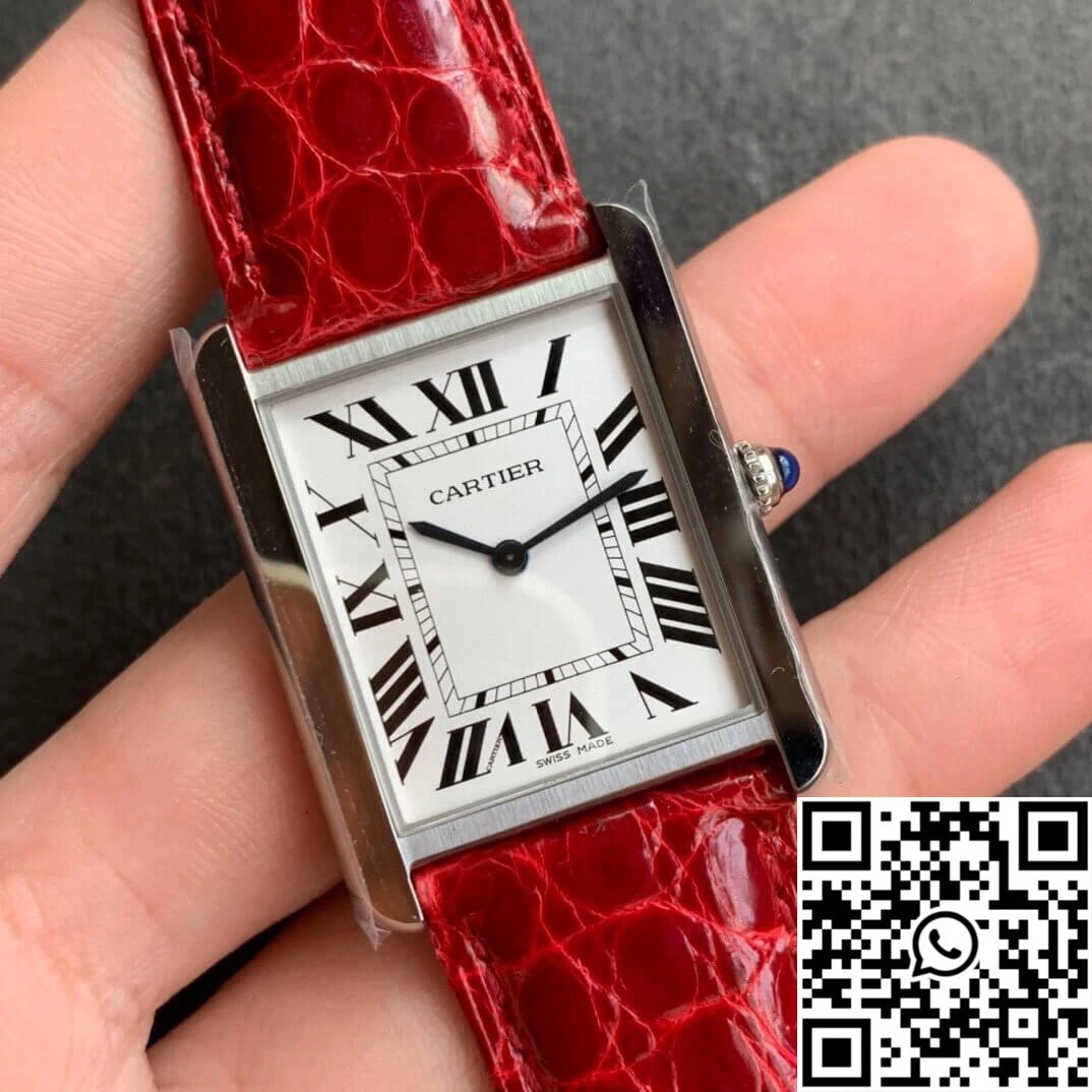 Popular Cartier Tank W5200005 K11 Factory White Dial 1523