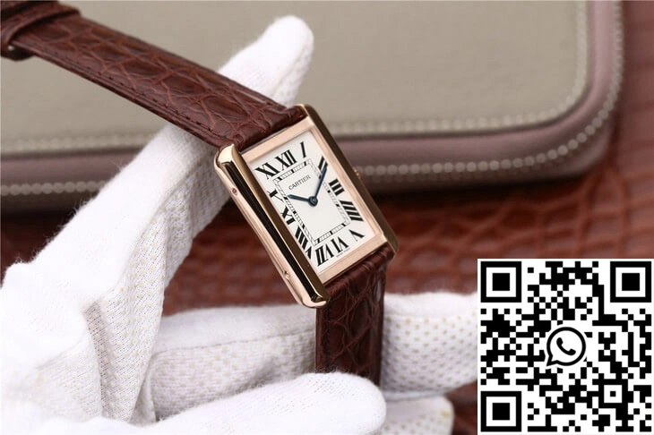 Cartier Tank W5200025 K11 Factory White Dial Effortless 1510