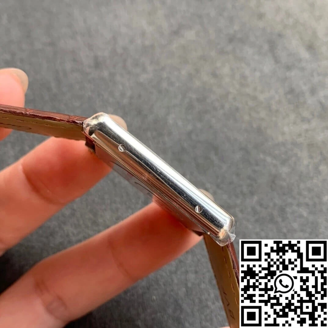 Breathable Cartier Tank WSTA0028 K11 Factory Brown Cowhide Strap 1503