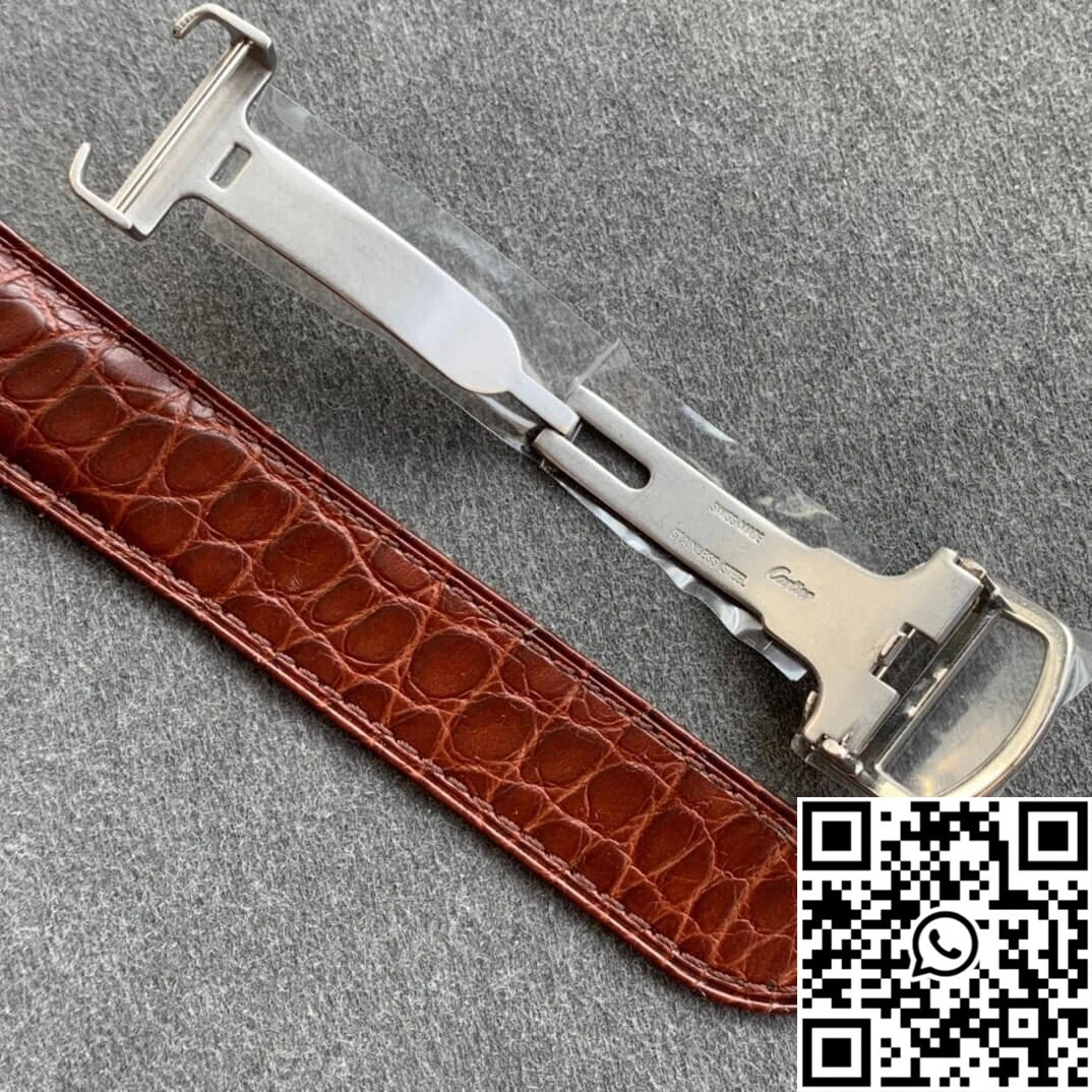 Breathable Cartier Tank WSTA0028 K11 Factory Brown Cowhide Strap 1503