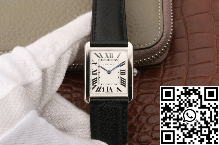 Lightweight Cartier Tank WSTA0028 K11 Factory White Dial 1500