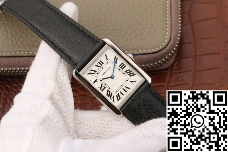 Lightweight Cartier Tank WSTA0028 K11 Factory White Dial 1500
