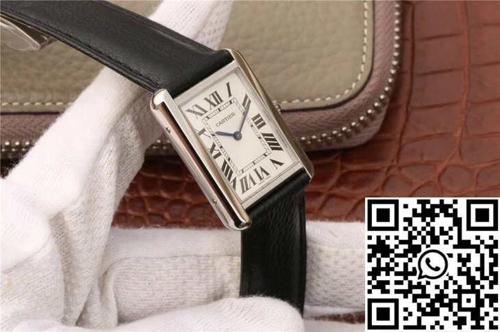 Lightweight Cartier Tank WSTA0028 K11 Factory White Dial 1500