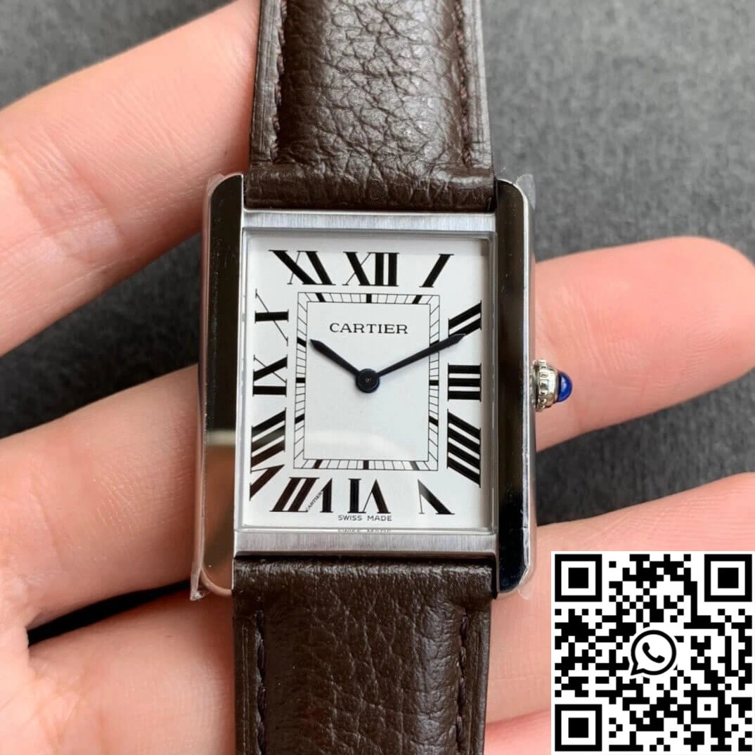 Cartier Tank WSTA0030 K11 Factory White Dial WrinkleFree 1499
