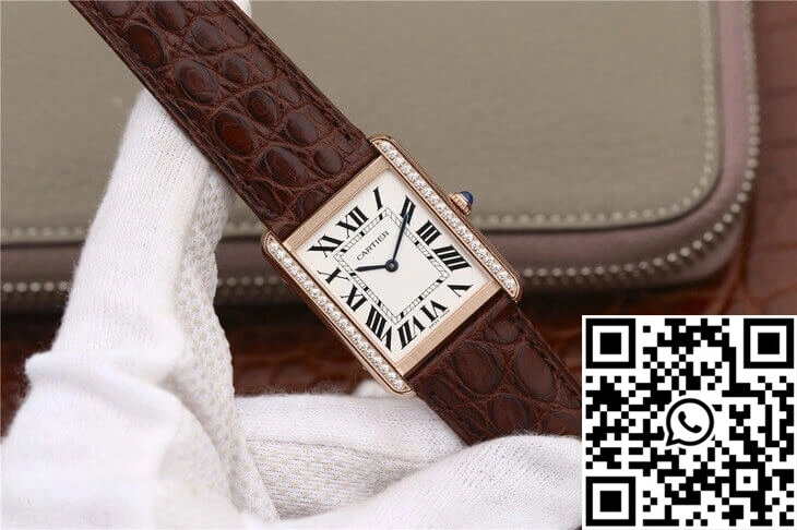Cartier Tank WT200005 K11 Factory Rose Gold Diamonds Reliable 1495