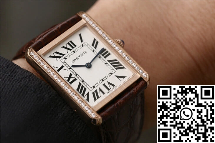 Cartier Tank WT200005 K11 Factory Rose Gold Diamonds Reliable 1495