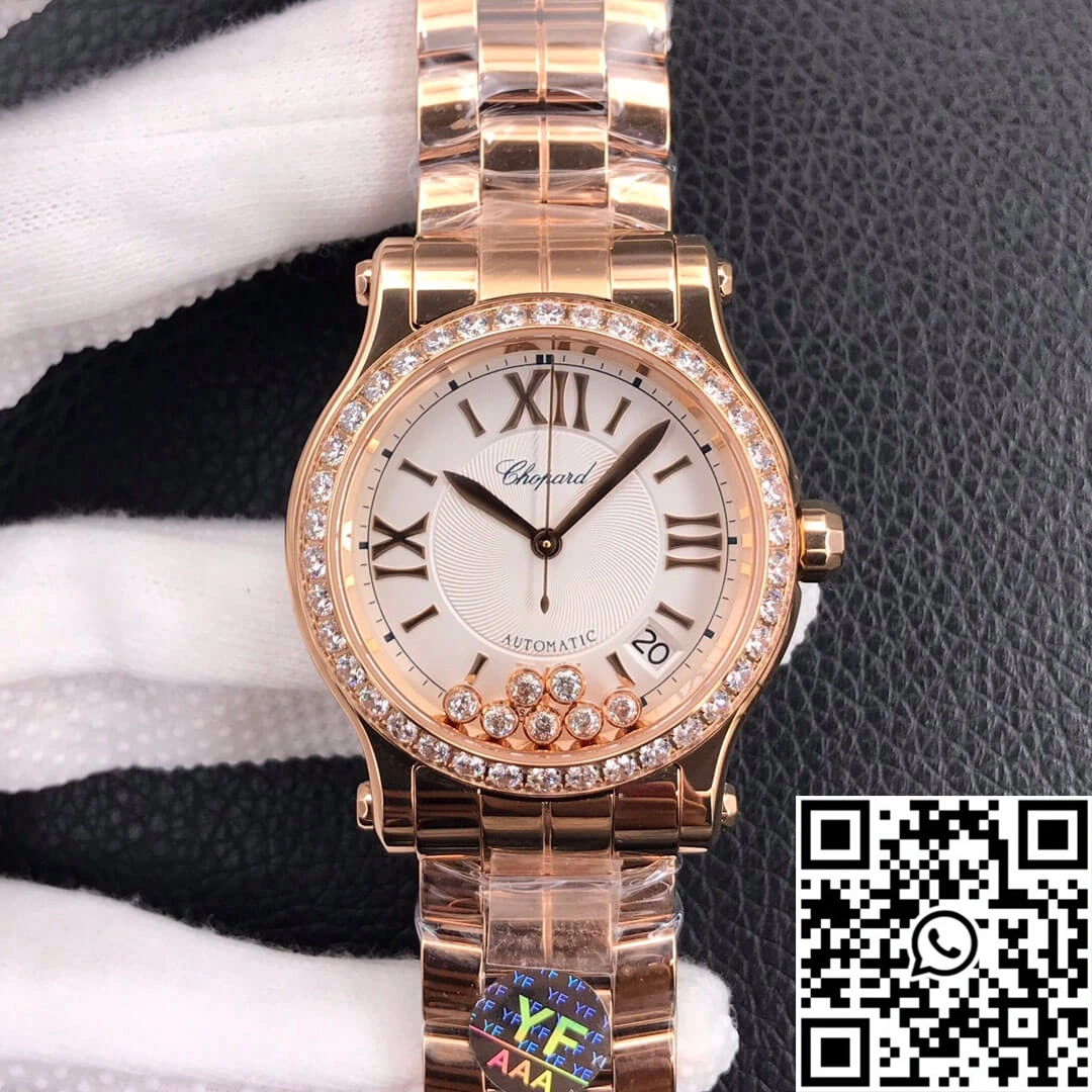 Chopard Happy Diamonds 274808-5004 YF Factory Rose Gold Silver Dial Tailored 1686