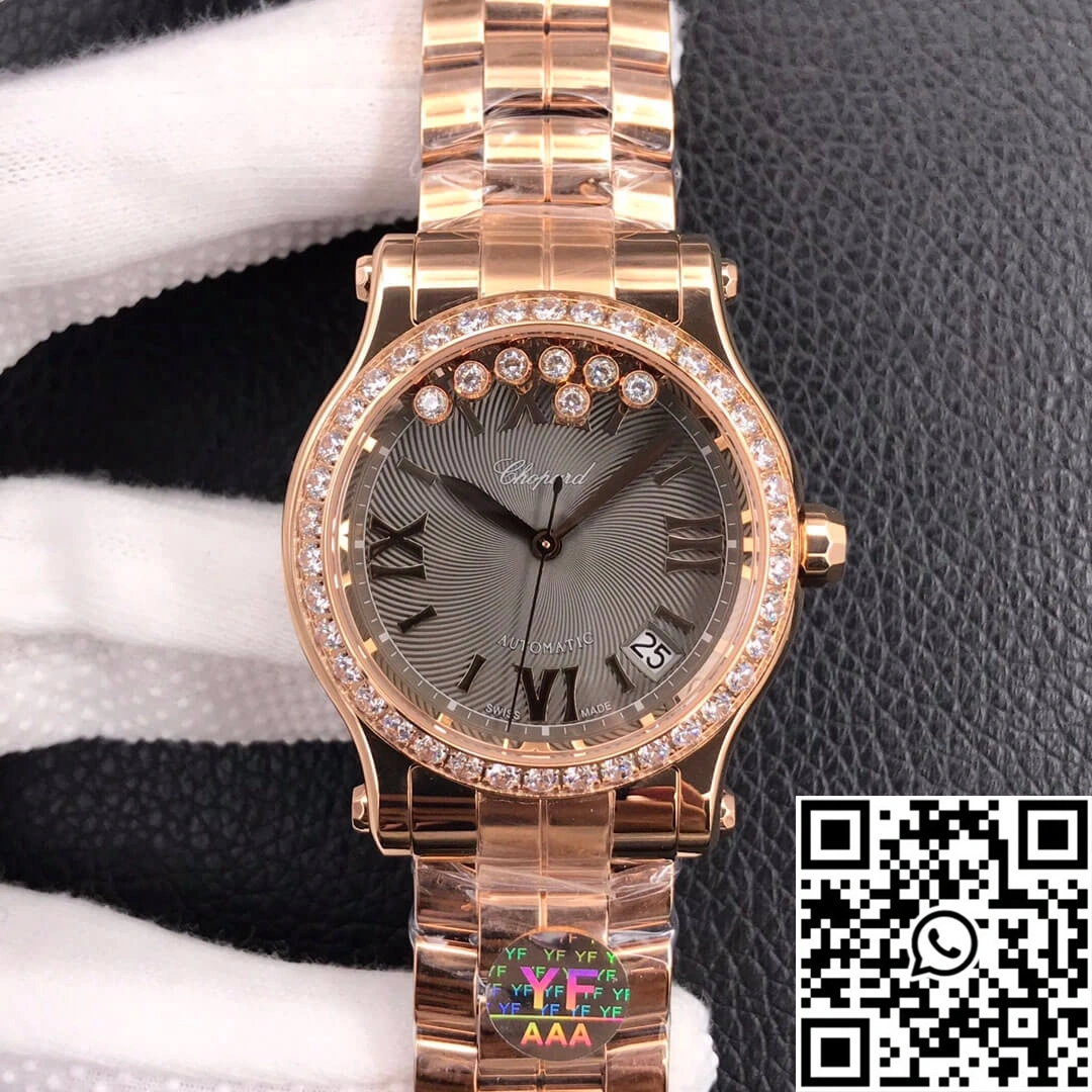 Chopard Happy Diamonds 274808-5015 YF Factory Rose Gold Dark Gray Dial Original 1690