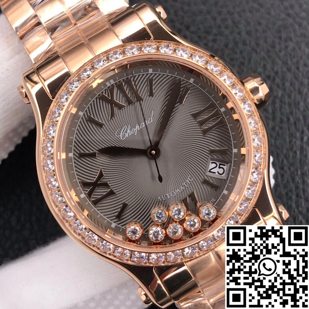 Chopard Happy Diamonds 274808-5015 YF Factory Rose Gold Dark Gray Dial Original 1690