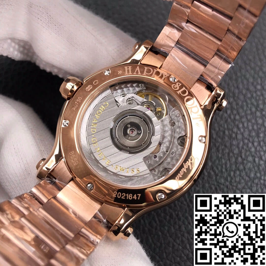 Chopard Happy Diamonds 274808-5015 YF Factory Rose Gold Dark Gray Dial Original 1690