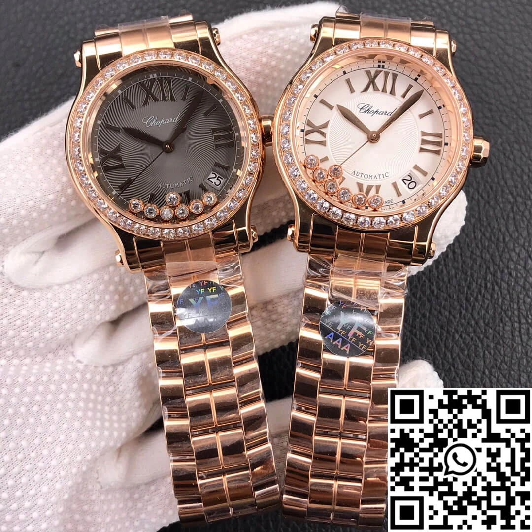 Chopard Happy Diamonds 274808-5015 YF Factory Rose Gold Dark Gray Dial Original 1690