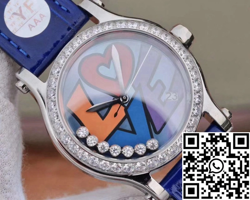 StreetReady Chopard Happy Diamonds Happy Love 278559-3020 YF Factory Blue Mother Pearl Dial 1689