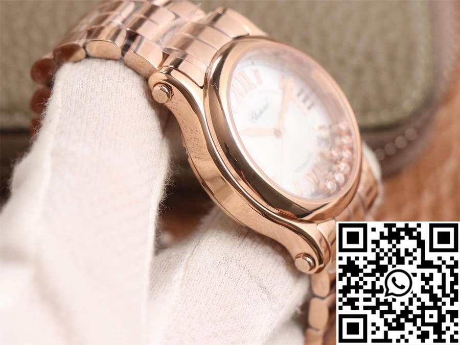 EasyMatch Chopard Happy Sport 274808-5002 YF Factory White Dial Rose Gold 1693