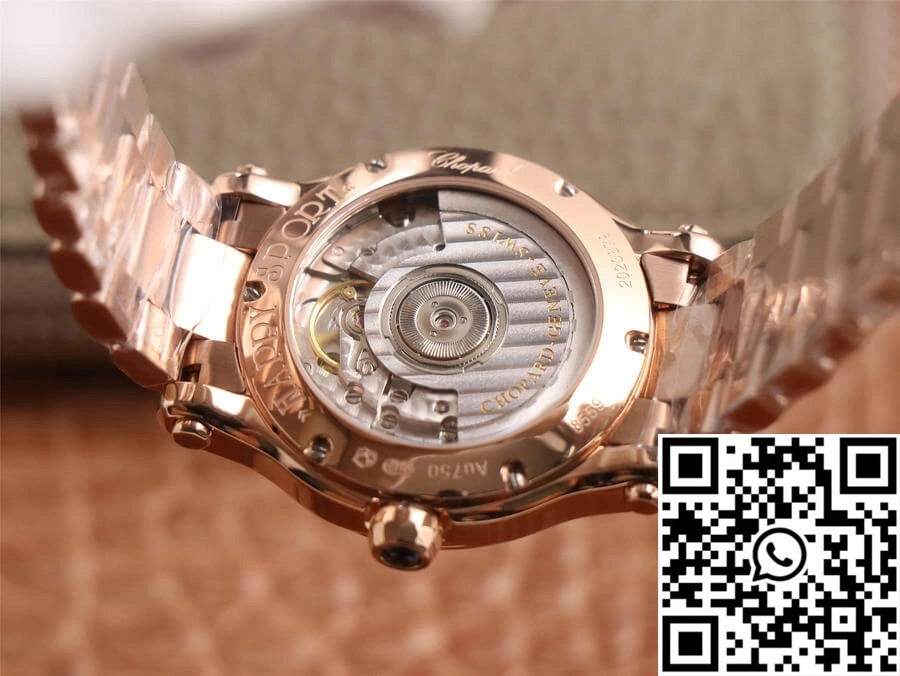 EasyMatch Chopard Happy Sport 274808-5002 YF Factory White Dial Rose Gold 1693