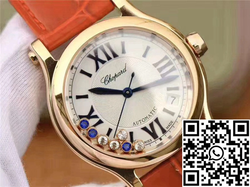 Chopard Happy Sport 274808 Rose Gold Diamonds YF Factory White Dial FreshLook 1695