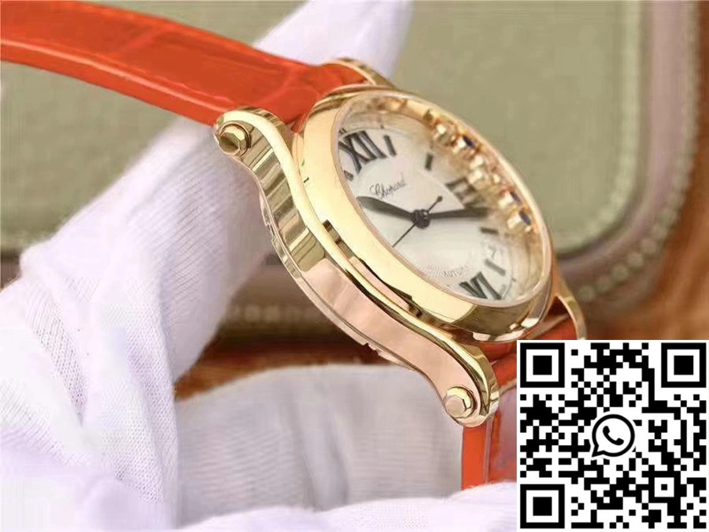 Chopard Happy Sport 274808 Rose Gold Diamonds YF Factory White Dial FreshLook 1695