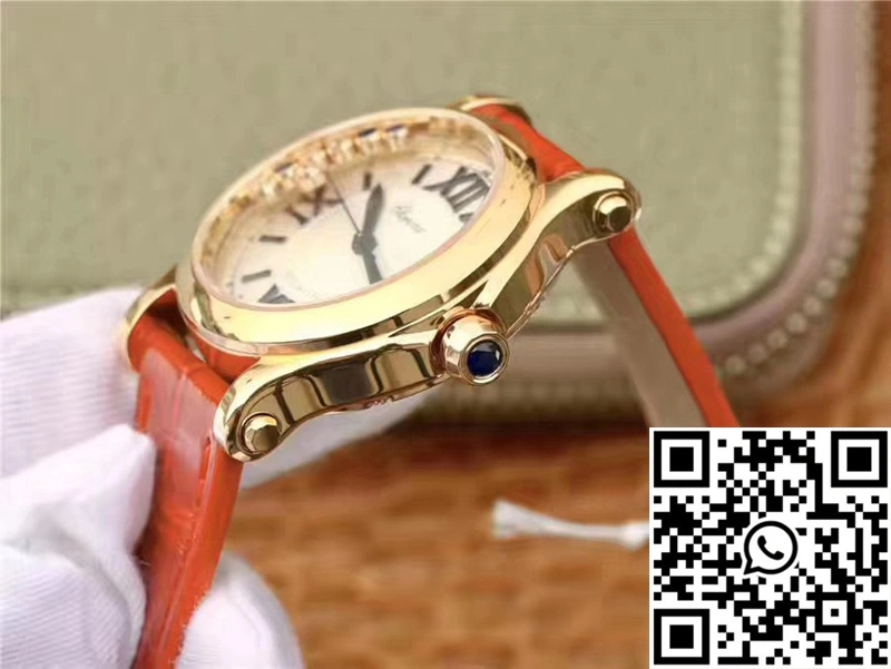 Chopard Happy Sport 274808 Rose Gold Diamonds YF Factory White Dial FreshLook 1695