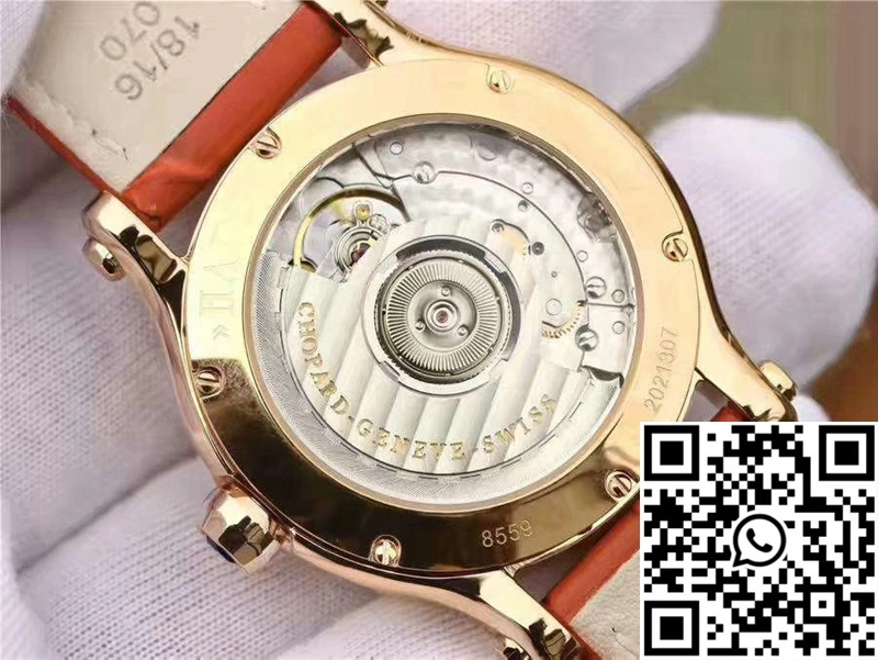 Chopard Happy Sport 274808 Rose Gold Diamonds YF Factory White Dial FreshLook 1695
